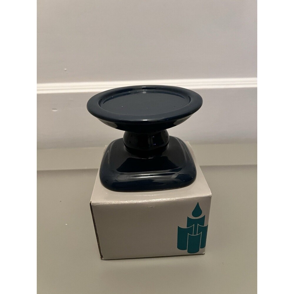Partylite 3” Navy Pedestal Candle Holder P0232 Retired - Picture 4 of 6